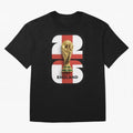 England Football World Cup 2026 - Three Lions Gold Trophy Edition Oversized T-Shirt Celebrate Fan Favorites in FIFA World Cup 2026 USA Canada Mexico Driven by Messi, Neymar and Mbappe, England, France and Netherlands Energy, Championship Spirit,