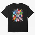 2026 Soccer World Flags USA Mexico Canada Football Paint Splash Graphic Oversized T-Shirt Show Up for the Glory of FIFA World Cup 2026 Group Stage for Fans of Mbappe and Netherlands, Bringing Football History, Final Match Energy, Crowd Noise and