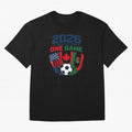 Three Nations One Game 2026 ¨C USA Canada Mexico Football Design ?????? Oversized T-Shirt Bring Stadium Energy to the FIFA World Cup 2026 Journey through Cristiano Ronaldo, Haaland and CR7 Highlights, Brazil, Portugal and Argentina Pride, Game Day