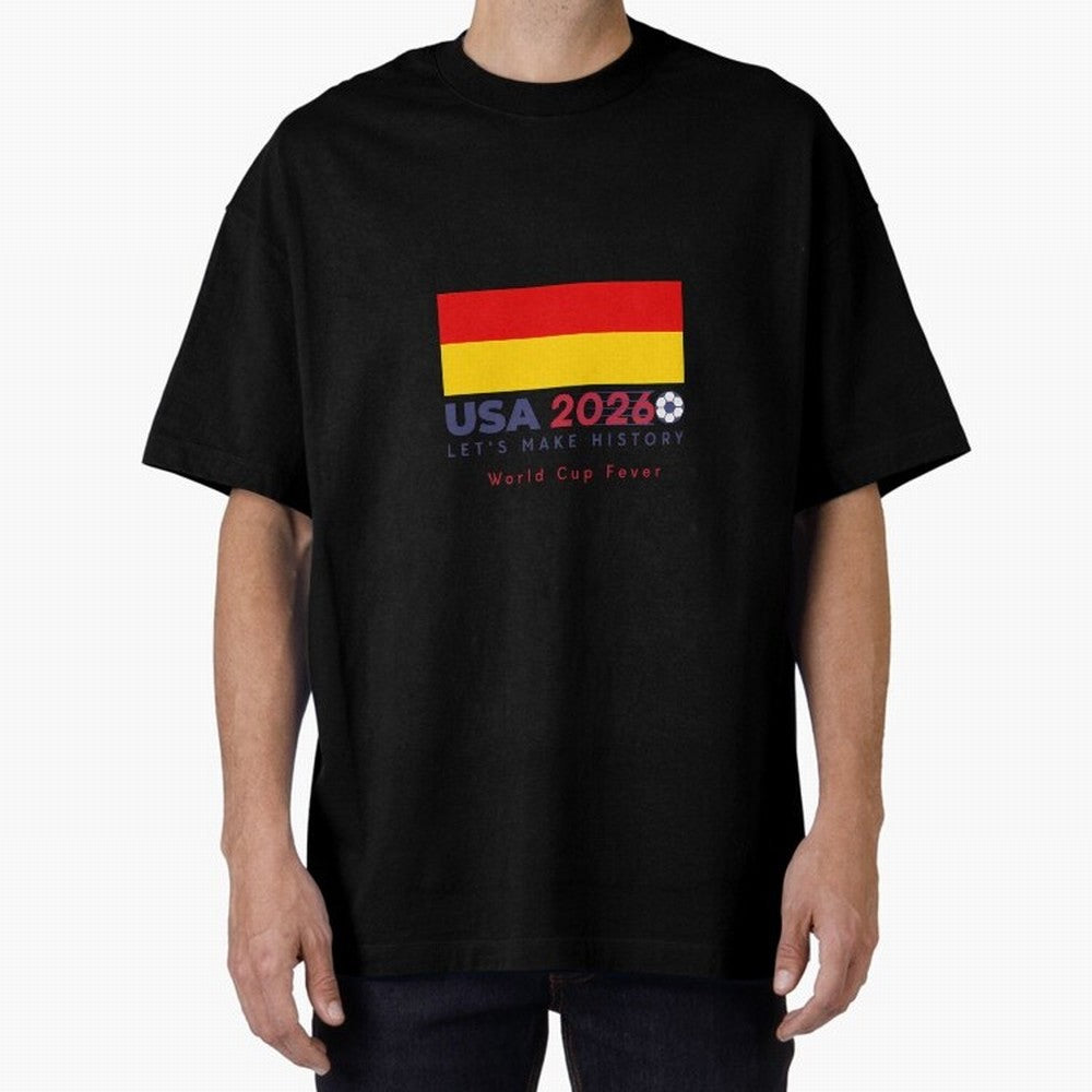 Usa 2026 World Cup Fever Americas Football. Oversized T-Shirt Elevate FIFA World Cup 2026 Group Stage for Fans of Messi and Brazil, Bringing Stadium Chants, National Pride, Trophy Dreams and Unforgettable Football Memories; Built for Supporters