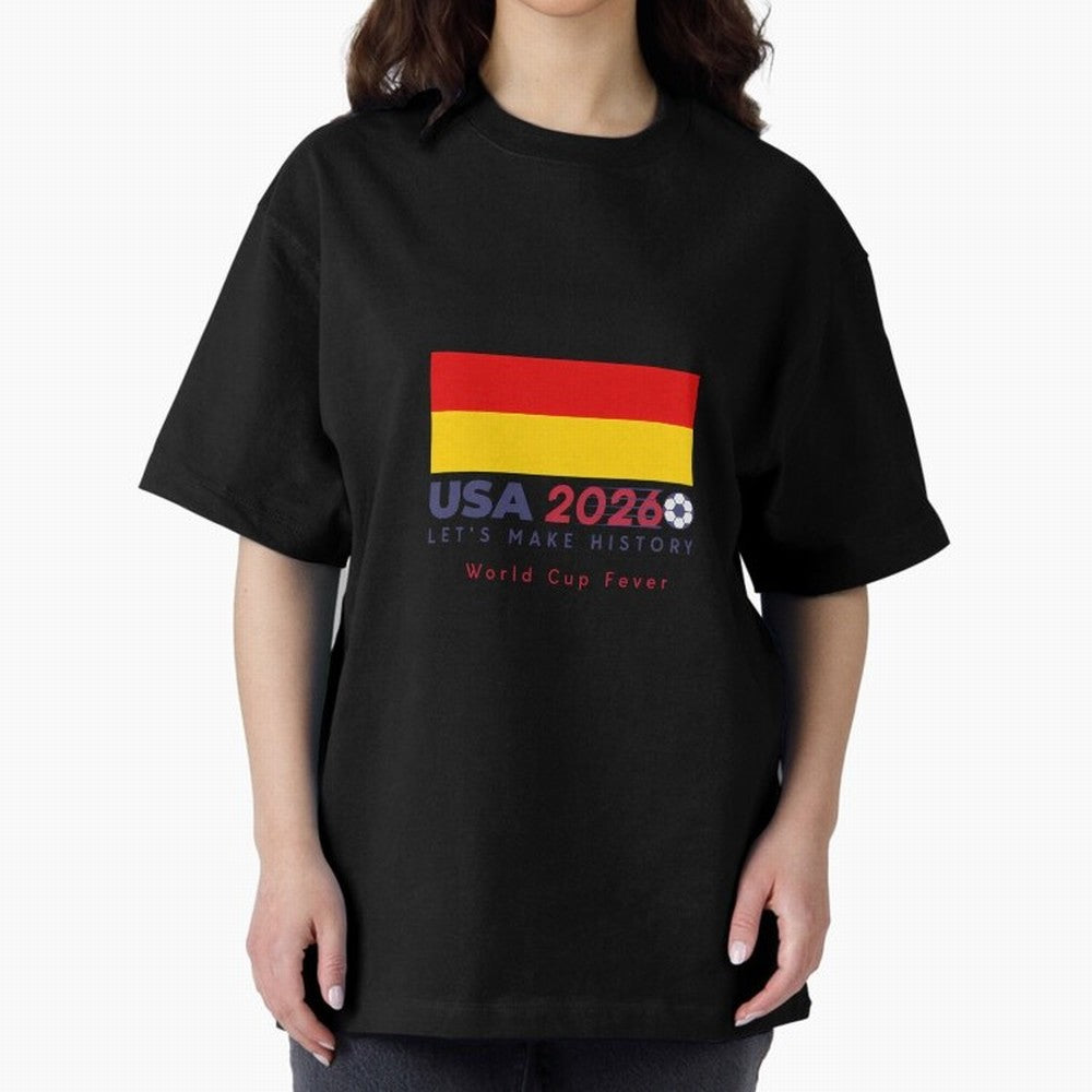 Usa 2026 World Cup Fever Americas Football. Oversized T-Shirt Elevate FIFA World Cup 2026 Group Stage for Fans of Messi and Brazil, Bringing Stadium Chants, National Pride, Trophy Dreams and Unforgettable Football Memories; Built for Supporters