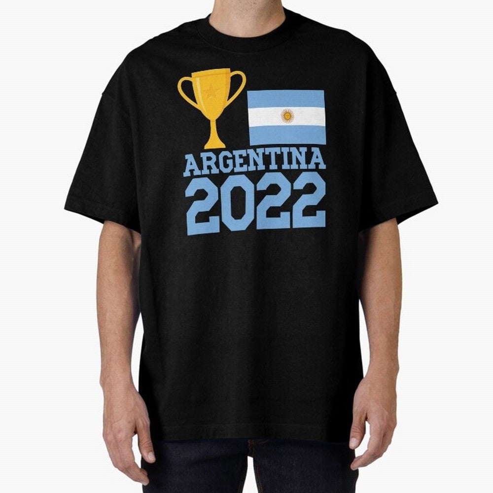Argentina World Cup Soccer Football 2022, Argentina Soccer Jersey Argentinian Football, Argentina, Argentinian, Qatar World Cup 2022 Oversized T-Shirt Turn Football Passion into FIFA World Cup 2026 Group Stage for Fans of Messi and Cristiano