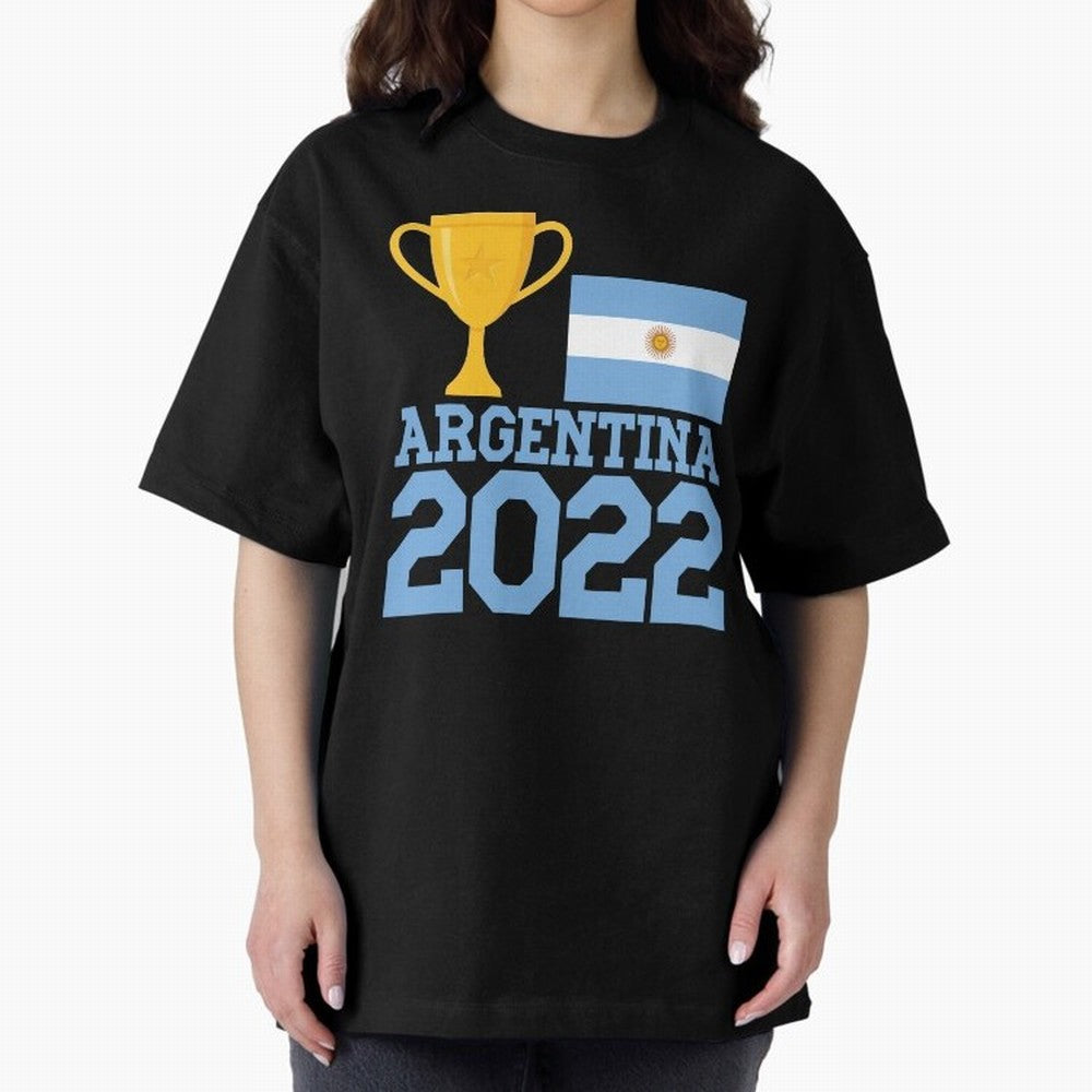 Argentina World Cup Soccer Football 2022, Argentina Soccer Jersey Argentinian Football, Argentina, Argentinian, Qatar World Cup 2022 Oversized T-Shirt Turn Football Passion into FIFA World Cup 2026 Group Stage for Fans of Messi and Cristiano
