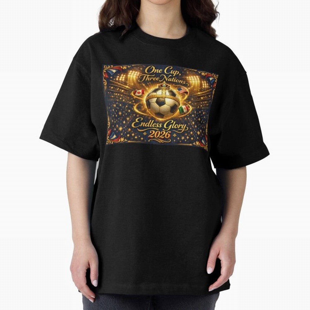 2026 World Cup Celebration inpired by renaissance art Oversized T-Shirt Spotlight Match Day Hype around FIFA World Cup 2026 Group Stage, Messi, Brazil, Retro Football Energy, Iconic Rivalries, Trophy Chase Drama and Stadium Atmosphere; Built for