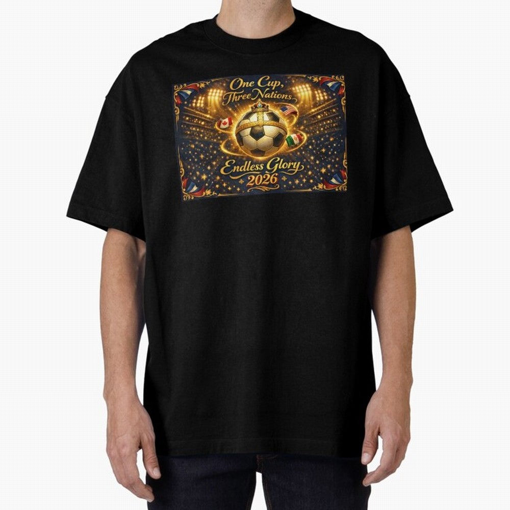2026 World Cup Celebration inpired by renaissance art Oversized T-Shirt Spotlight Match Day Hype around FIFA World Cup 2026 Group Stage, Messi, Brazil, Retro Football Energy, Iconic Rivalries, Trophy Chase Drama and Stadium Atmosphere; Built for