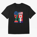 North America Football Unity 2026 Oversized T-Shirt Elevate Global Football Passion for FIFA World Cup 2026 USA Canada Mexico, Made for CR7, Argentina, Worldwide Fan Energy, Dramatic Goals, Stadium Lights and Championship Celebrations; Built for