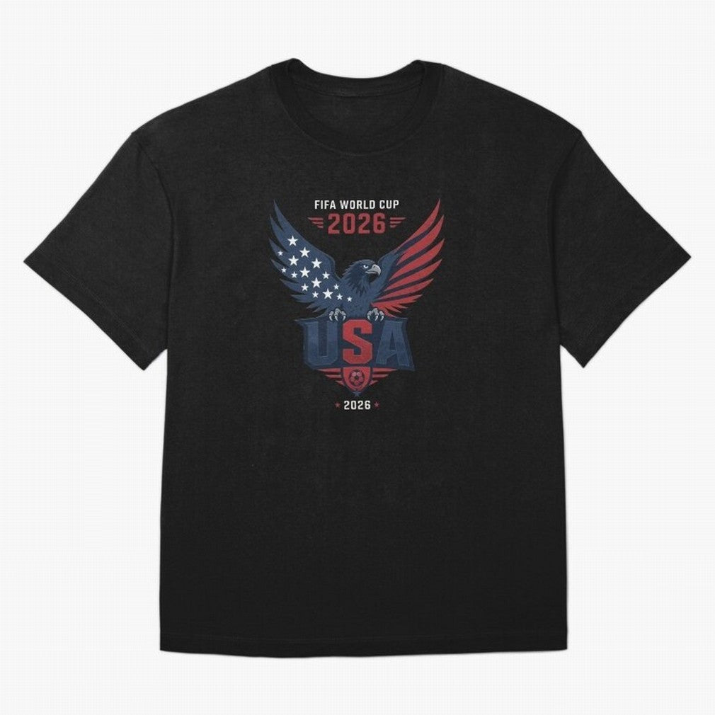 FIFA World Cup 2026 USA Eagle Soccer Logo Oversized T-Shirt Fuel Your Fan Pride for Match Day Hype around FIFA World Cup 2026 USA Canada Mexico, Cristiano Ronaldo, England and Germany, Stadium Memories, Football Loyalty, International Chants and