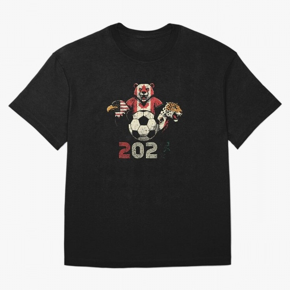 United 2026 Soccer Mascots North America Tournament T-Shirt_83157189 Oversized T-Shirt Honor Champions and Dreams in FIFA World Cup 2026 USA Canada Mexico Spirit, Featuring Netherlands, CR7, Global Supporter Spirit, Legendary Goals, National Colors