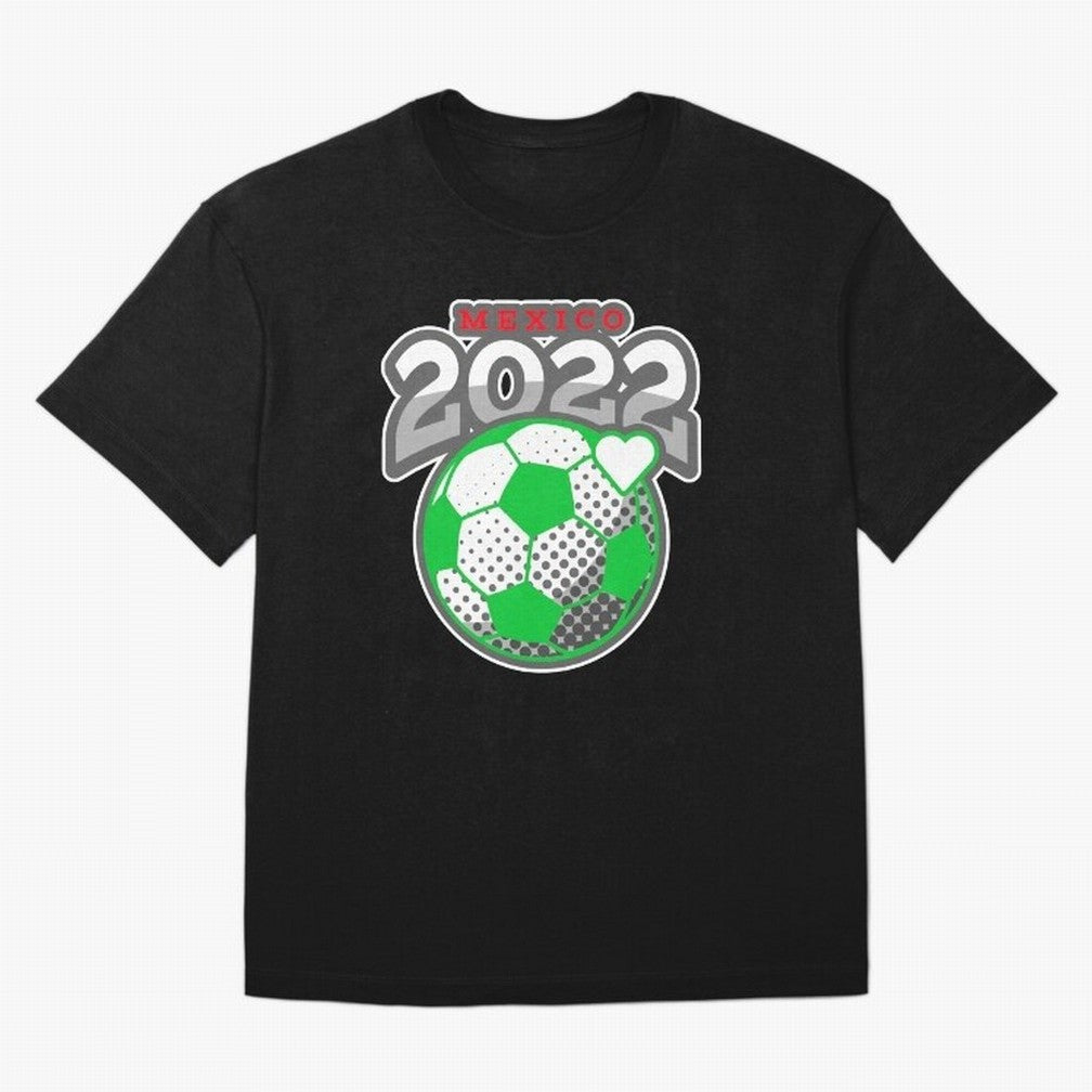 Mexico Futbol 2022 , Futbol Soccer Oversized T-Shirt Stand Out with Spirit from FIFA World Cup 2026 USA Canada Mexico for Fans of CR7 and England and Germany, Bringing Football Passion, Legendary Performances, Festival Vibes and Supporter