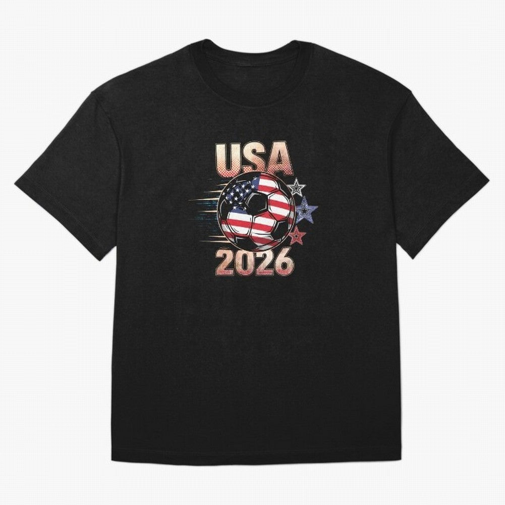 USA Soccer with Red White Blue Stars 2026 Cup T-Shirt_83834283 Oversized T-Shirt Carry FIFA World Cup 2026 Group Stage for Fans of Mbappe and Neymar and Argentina and Brazil, Bringing Worldwide Fan Energy, Dramatic Goals, Stadium Lights and
