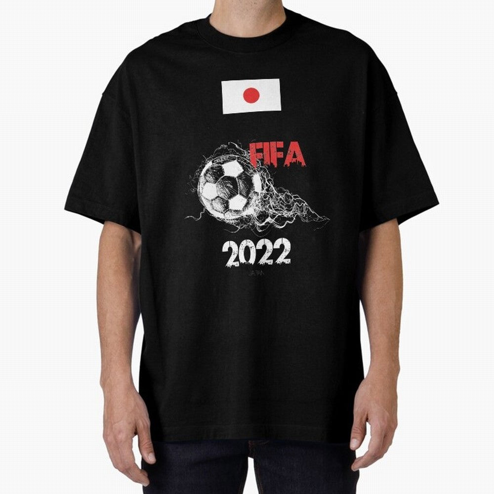 World Cup Qatar 2022 Japan Oversized T-Shirt Remember Iconic Moments from FIFA World Cup 2026 USA Canada Mexico Spirit, Featuring France and Portugal, Messi, Retro Football Energy, Iconic Rivalries, Trophy Chase Drama and Stadium Atmosphere;