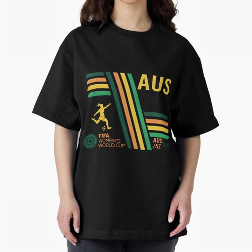Australia Women's World Cup Oversized T-Shirt Create the FIFA World Cup 2026 USA Canada Mexico Journey through Messi, CR7 and Mbappe Highlights, England Pride, Sports Nostalgia, International Competition, Famous Players and Unforgettable Victories;