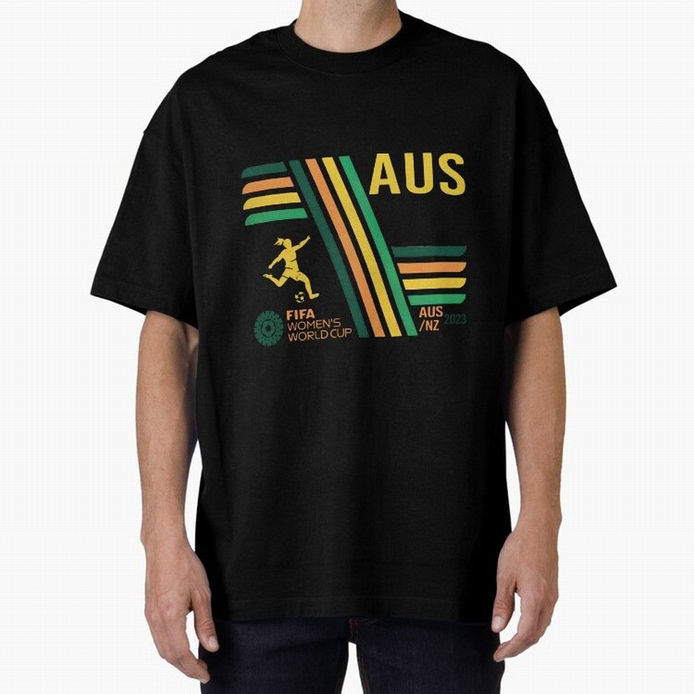 Australia Women's World Cup Oversized T-Shirt Create the FIFA World Cup 2026 USA Canada Mexico Journey through Messi, CR7 and Mbappe Highlights, England Pride, Sports Nostalgia, International Competition, Famous Players and Unforgettable Victories;