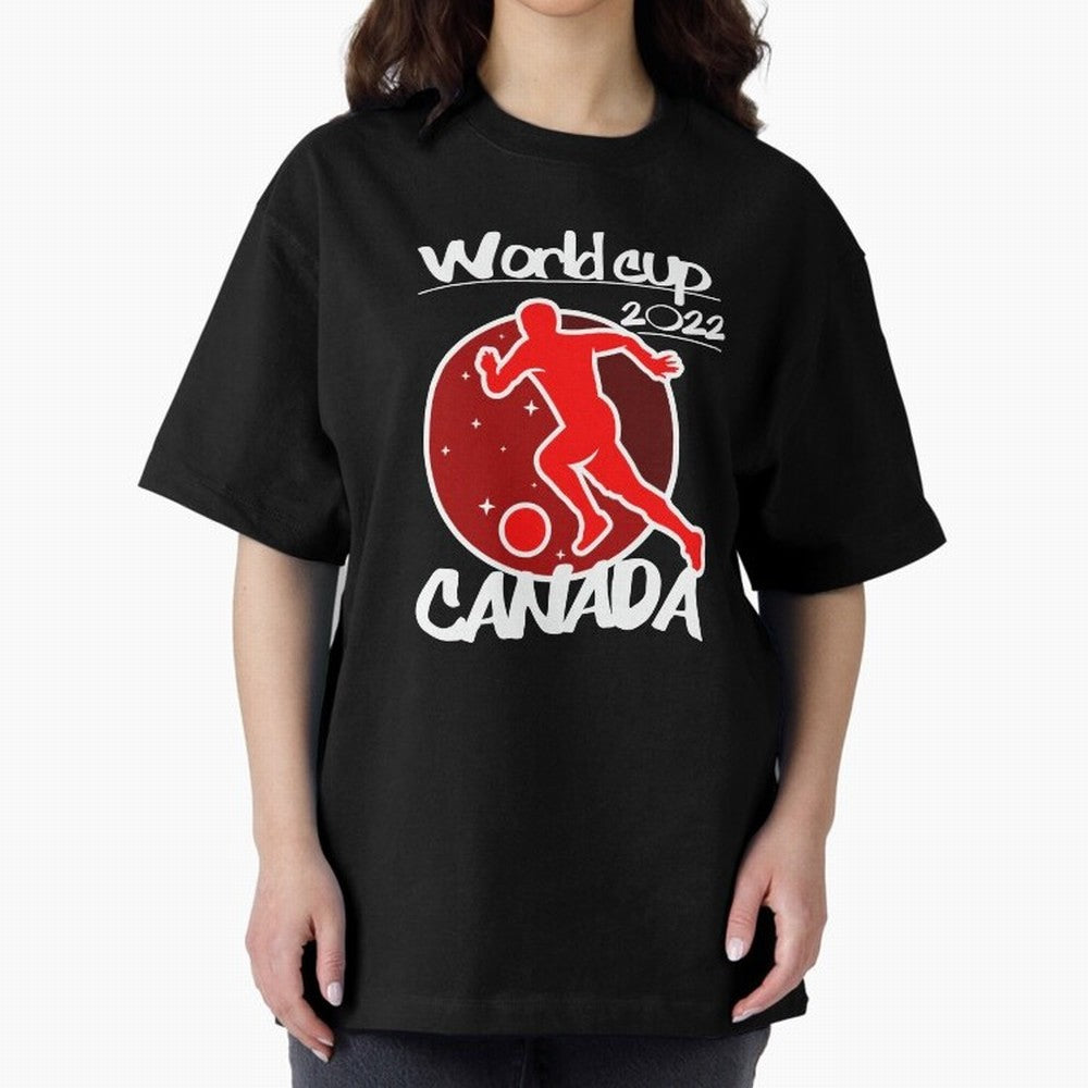 Canada World Cup 2022 Oversized T-Shirt Celebrate Global Passion for Match Day Hype around FIFA World Cup 2026 USA Canada Mexico, Messi and Cristiano Ronaldo, Brazil, Stadium Memories, Football Loyalty, International Chants and Championship