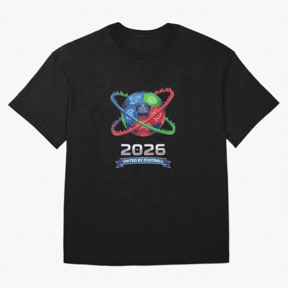 United By Football 2026 Global Connectivity Oversized T-Shirt Elevate FIFA World Cup 2026 Group Stage Capturing Messi, CR7 and Mbappe, Brazil Energy, Stadium Chants, National Pride, Trophy Dreams and Unforgettable Football Memories; Built for