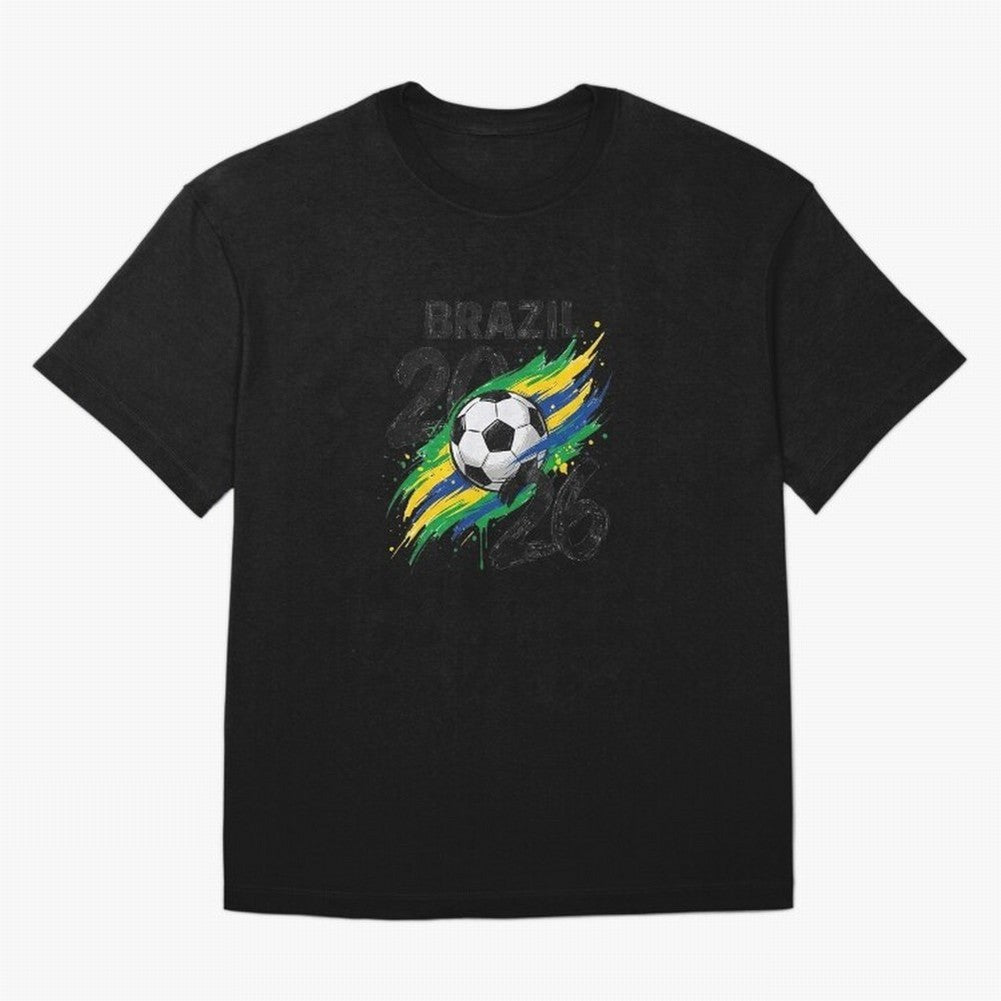 Brazil Soccer 2026 Fan Shirt ¨C Brazil Football Supporter Oversized T-Shirt Support Global Football Passion for FIFA World Cup 2026, Driven by Haaland and Mbappe, Argentina, France and Brazil, Soccer Culture, Superstar Moments, National Team Dreams