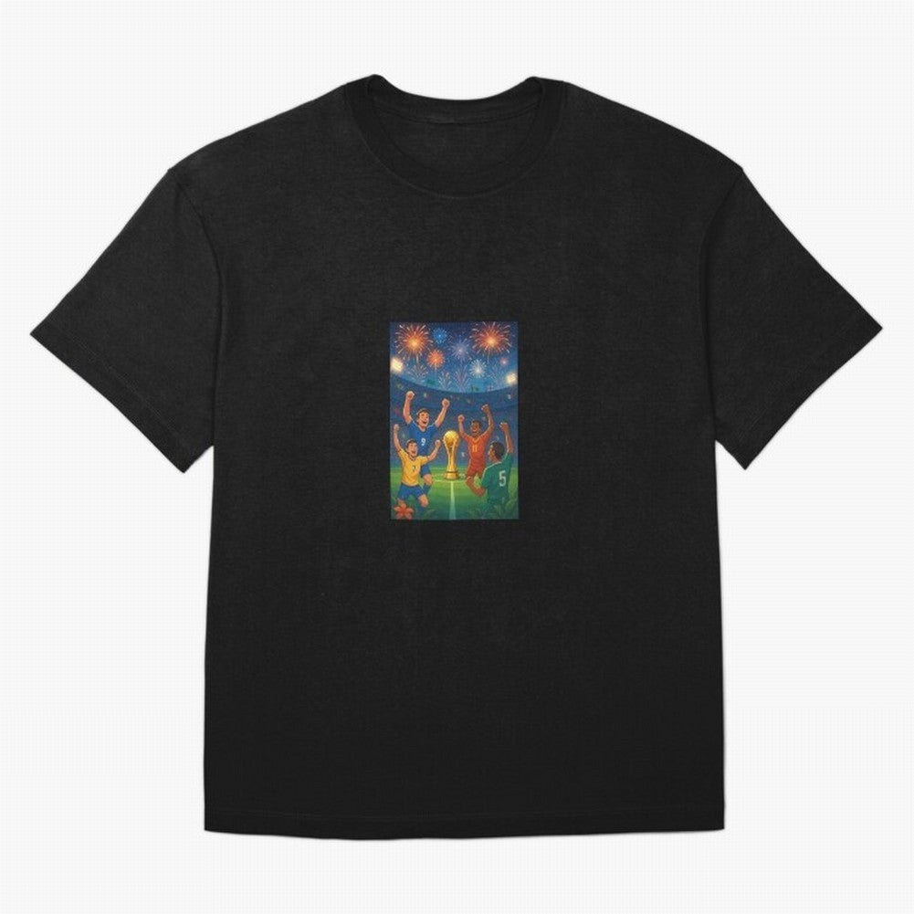 World Cup Oversized T-Shirt Celebrate Every Goal in FIFA World Cup 2026 USA Canada Mexico for Fans of Haaland and Mbappe and Argentina, France and Brazil, Bringing Tournament Hype, Historic Matchups, Family Viewing Parties and Global Sports Pride;