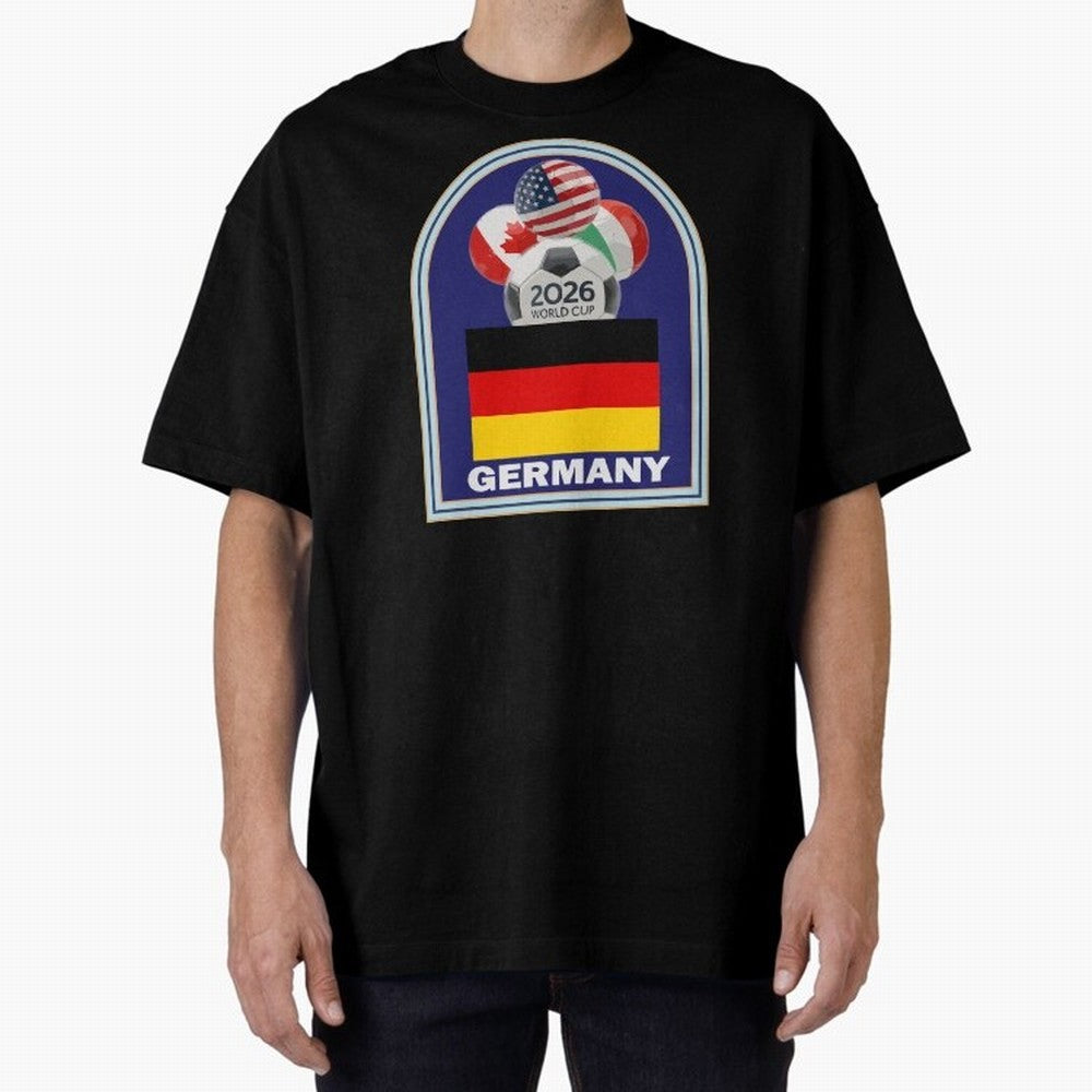 Germany 2026 Soccer T-shirt Oversized T-Shirt Bring Home the FIFA World Cup 2026 Group Stage Journey through Messi Highlights, Spain and Netherlands Pride, Match Day Excitement, Supporter Culture, Golden Goals and Global Football Passion; Ideal for