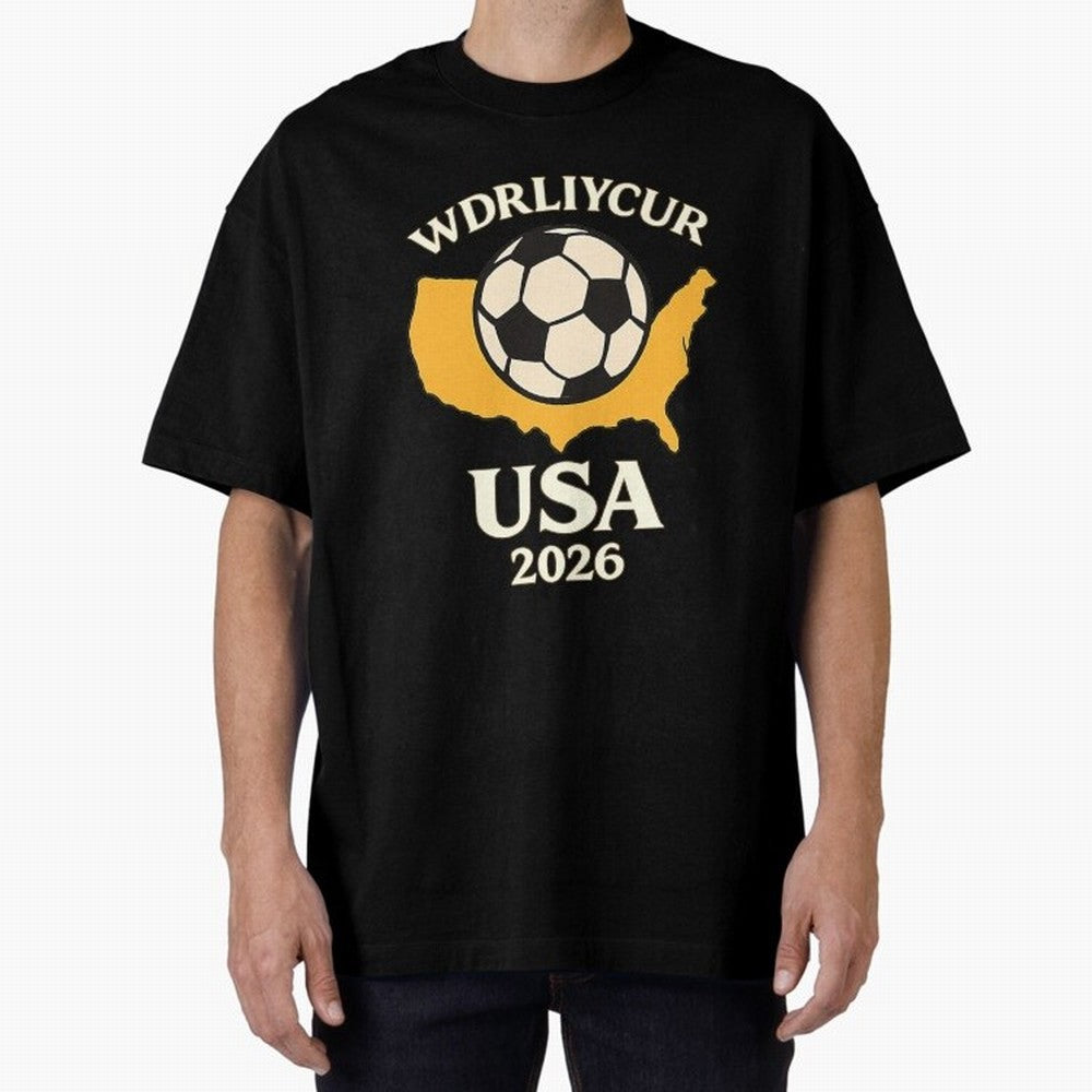 World Cup 2026 USA Soccer Fan T-Shirt Oversized T-Shirt Bring Trophy Dreams to FIFA World Cup 2026 Spirit, Capturing Netherlands, Messi, Neymar and Mbappe, Supporter Pride, Iconic Celebrations, Legendary Names and Global Match Day Energy; Perfect