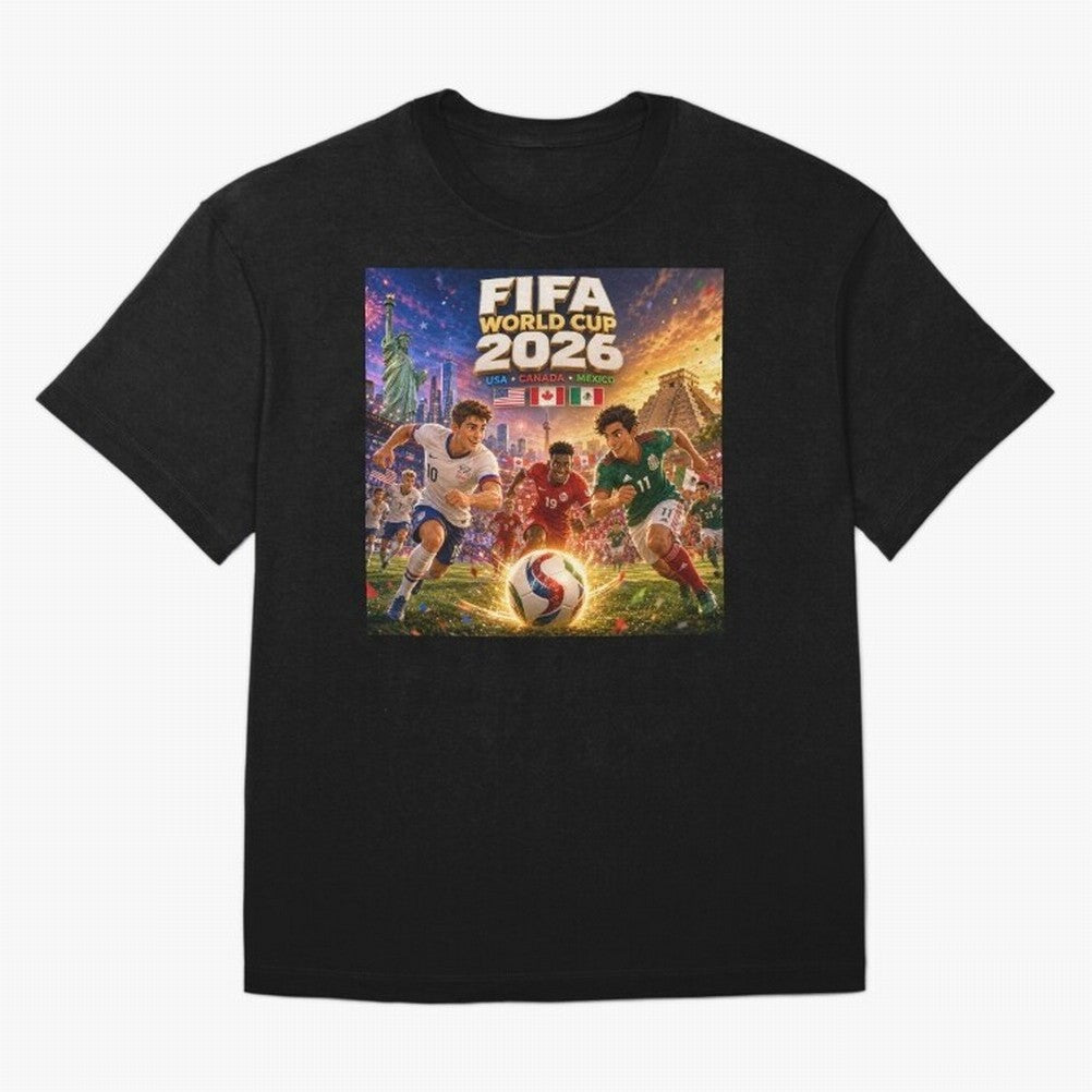 North America Football Festival 2026 #football 2026 Oversized T-Shirt Share FIFA World Cup 2026 USA Canada Mexico Spirit, Made for France and Portugal, Mbappe and Neymar, Football History, Final Match Energy, Crowd Noise and Once in a Lifetime