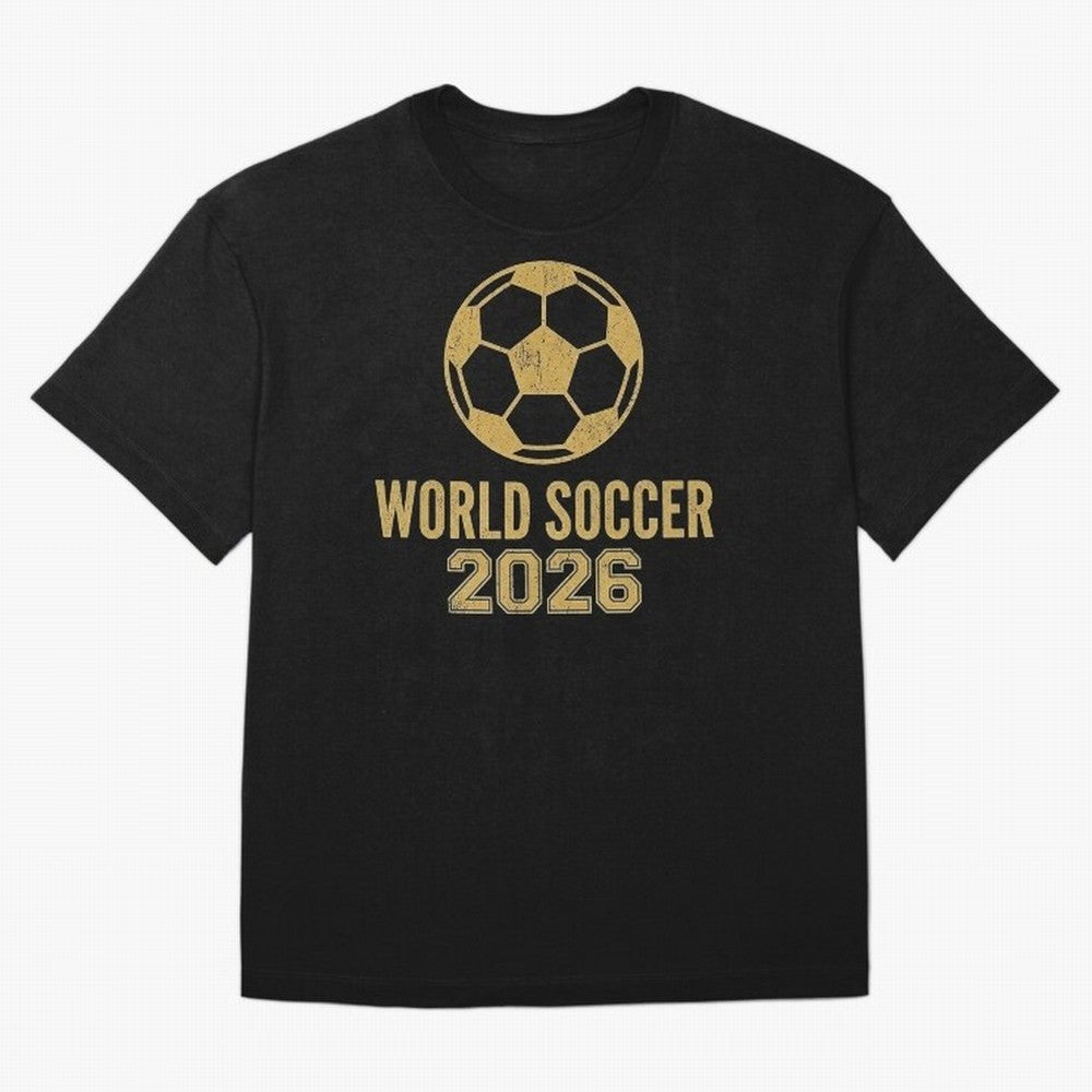 Retro World Soccer 2026 Design Oversized T-Shirt Turn Up for FIFA World Cup 2026 Group Stage Made for CR7, Argentina, France and Brazil Energy, Soccer Culture, Superstar Moments, National Team Dreams and Competitive Fire; Made for Die Hard