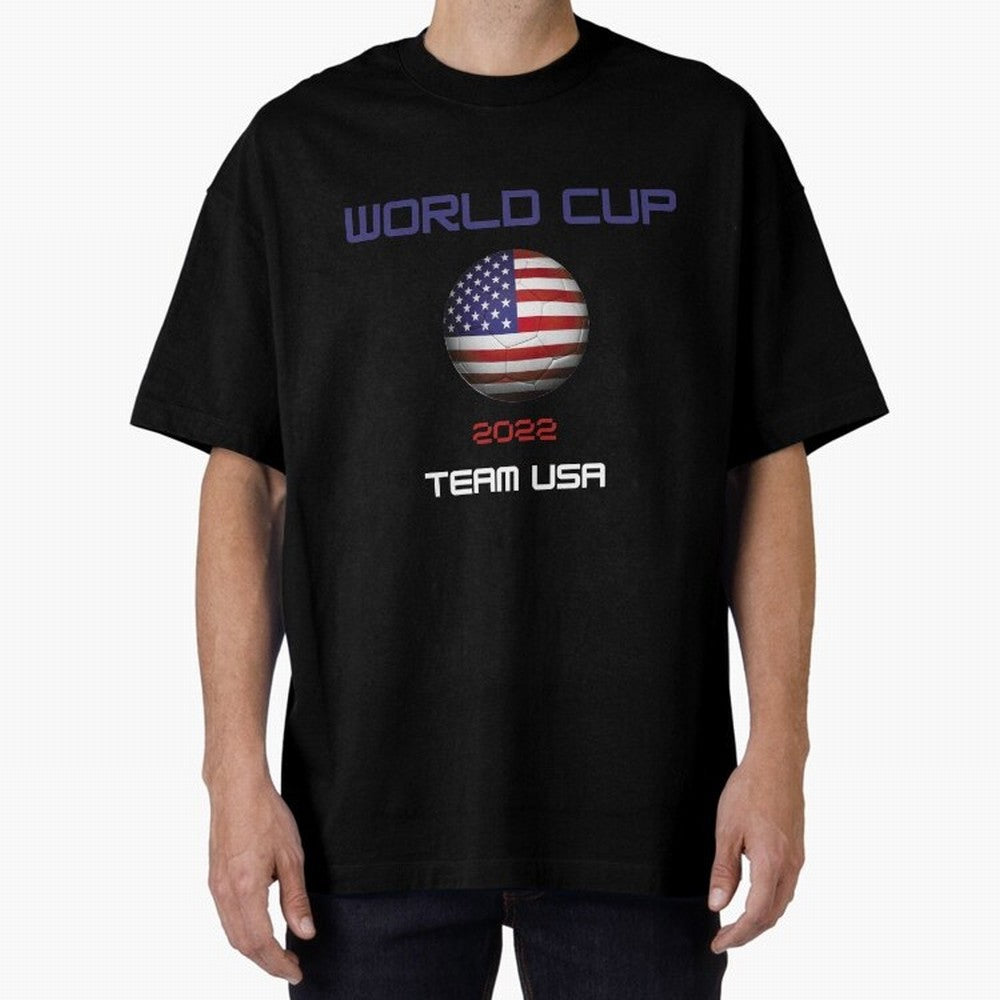 World cup 2022 Team USA Oversized T-Shirt Mark FIFA World Cup 2026 Inspired by Mbappe, Germany Energy, Sports Nostalgia, International Competition, Famous Players and Unforgettable Victories; Perfect for Supporters Who Want Bold Football Energy,