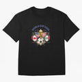 World Cup 2026 Host Nations Crest Oversized T-Shirt Celebrate the Stars of FIFA World Cup 2026 Spirit, Connected to Brazil, Mbappe and Neymar, Football Festival Excitement, Trophy Ambitions, Country Rivalries and Star Player Buzz; Created for Match