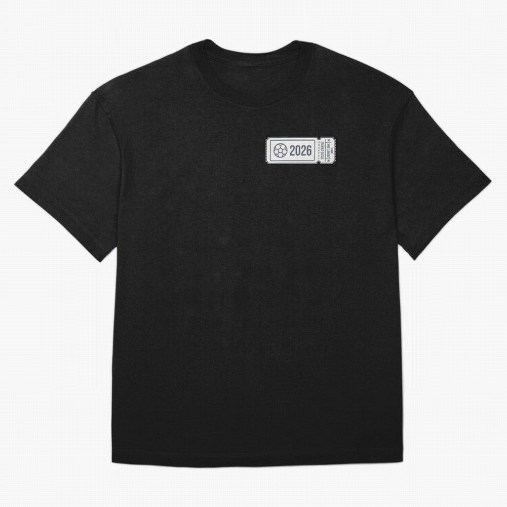 World Cup 2026 EVENT Ticket Admit One Design Oversized T-Shirt Enjoy the FIFA World Cup 2026 USA Canada Mexico Journey through Cristiano Ronaldo, Haaland and CR7 Highlights, Brazil Pride, Fan Favorite Moments, National Team Passion, Big Match Drama