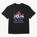 Road to 2026 Netherlands Football - Go Team Holland Soccer Oversized T-Shirt Show Your Love for Global Football Passion for FIFA World Cup 2026 Group Stage, Filled with Haaland, Spain, Global Supporter Spirit, Legendary Goals, National Colors and