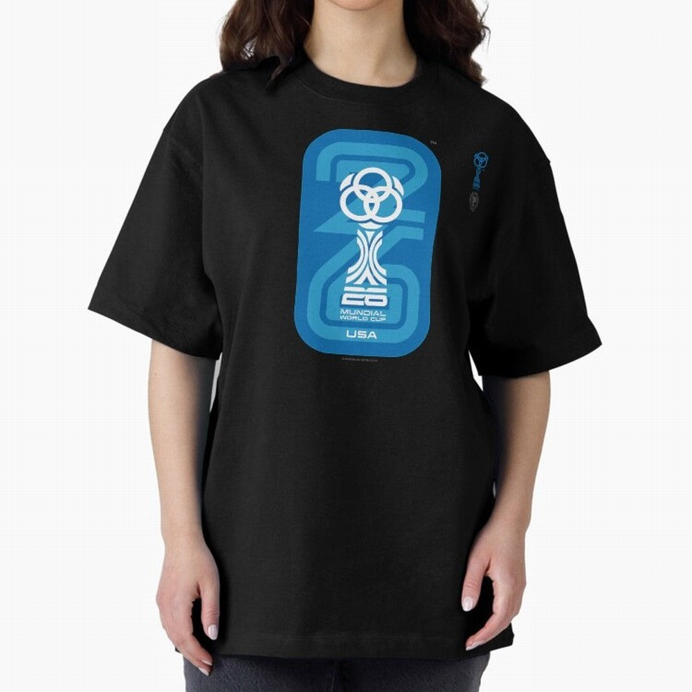 Mundial 26 USA Fan Trophy ¨C Retro Soccer World Cup Inspired Graphic ¨C Modern Football Art Design Oversized T-Shirt Honor the Beautiful Game during Match Day Hype around FIFA World Cup 2026 USA Canada Mexico, CR7, England and Germany, Soccer