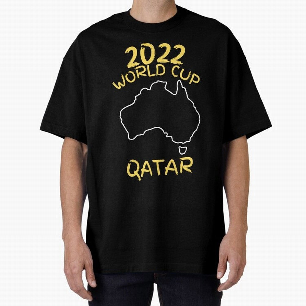 Socceroos World Cup 2022 Qatar Oversized T-Shirt Spotlight Match Day Hype around FIFA World Cup 2026 Group Stage, CR7 and Messi, Portugal, Spain and Germany, Goal Celebration Energy, Supporter Heritage, Football Icons and Worldwide Tournament Joy;