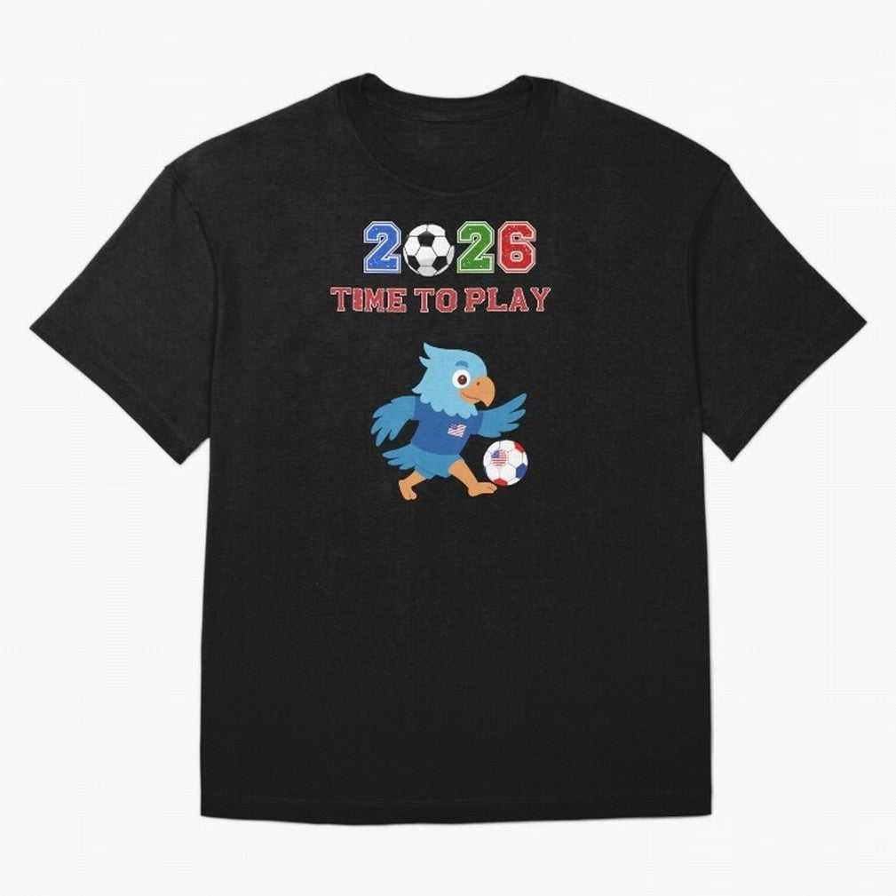 USA Soccer Eagle Mascot 2026 Time To Play Football Oversized T-Shirt Bring Legendary Rivalry Energy to FIFA World Cup 2026 Group Stage Spirit, Featuring Brazil, Portugal and Argentina, CR7, Supporter Pride, Iconic Celebrations, Legendary Names and