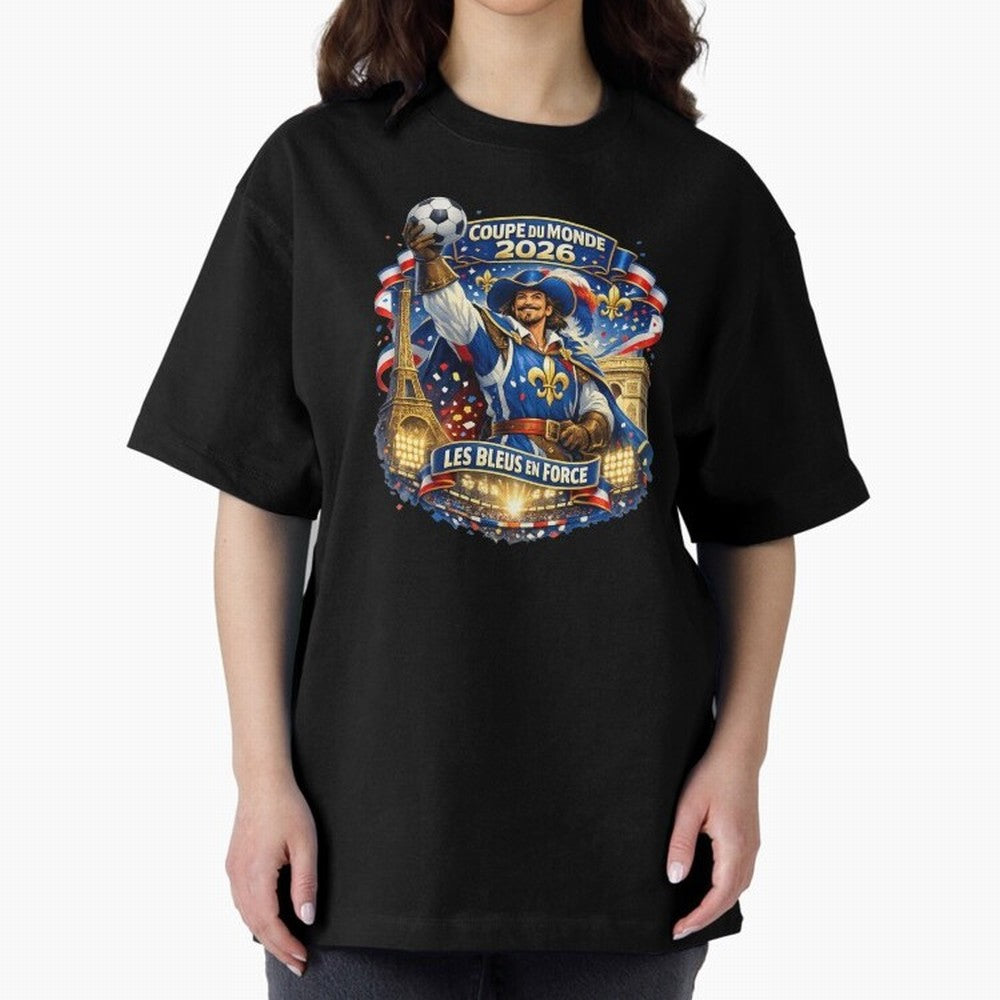 France World Cup 2026 Supporter Oversized T-Shirt Celebrate Fan Favorites in FIFA World Cup 2026 Group Stage for Fans of Cristiano Ronaldo and Argentina and Brazil, Bringing Stadium Chants, National Pride, Trophy Dreams and Unforgettable Football