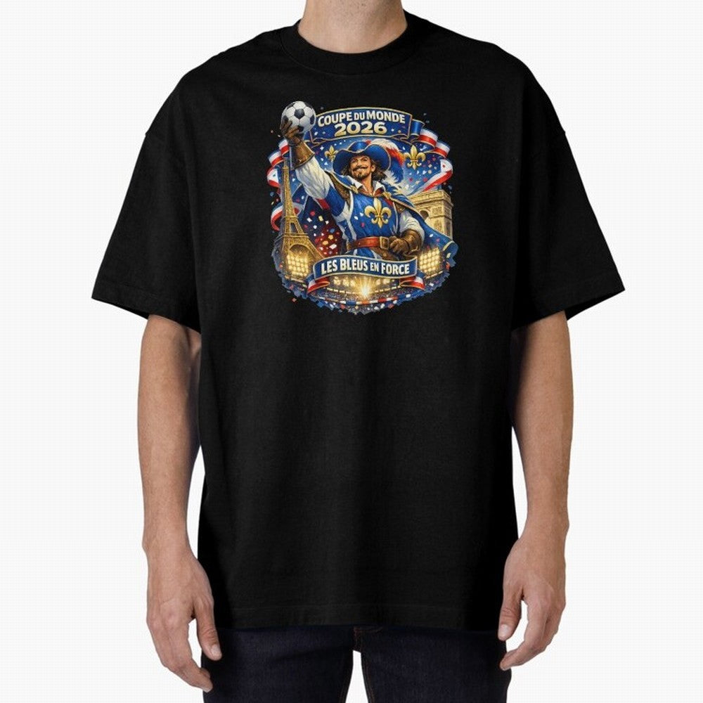 France World Cup 2026 Supporter Oversized T-Shirt Celebrate Fan Favorites in FIFA World Cup 2026 Group Stage for Fans of Cristiano Ronaldo and Argentina and Brazil, Bringing Stadium Chants, National Pride, Trophy Dreams and Unforgettable Football