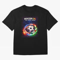 North America Soccer 2026 Shirt, Soccer 26 USA Canada Mexico Fan Tee, United 2026 Soccer Graphic Oversized T-Shirt Follow Every Goal of FIFA World Cup 2026 Spirit, Capturing Spain, Messi, CR7 and Mbappe, Football Passion, Legendary Performances,
