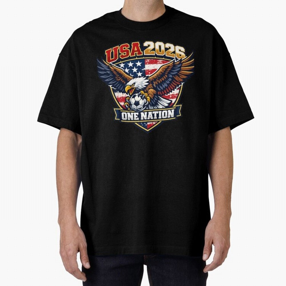 USA Canada Mexico Soccer Cup Oversized T-Shirt Show Your Tournament Heart for FIFA World Cup 2026 USA Canada Mexico Spirit, Featuring England, France and Netherlands, Cristiano Ronaldo, Soccer Culture, Superstar Moments, National Team Dreams and
