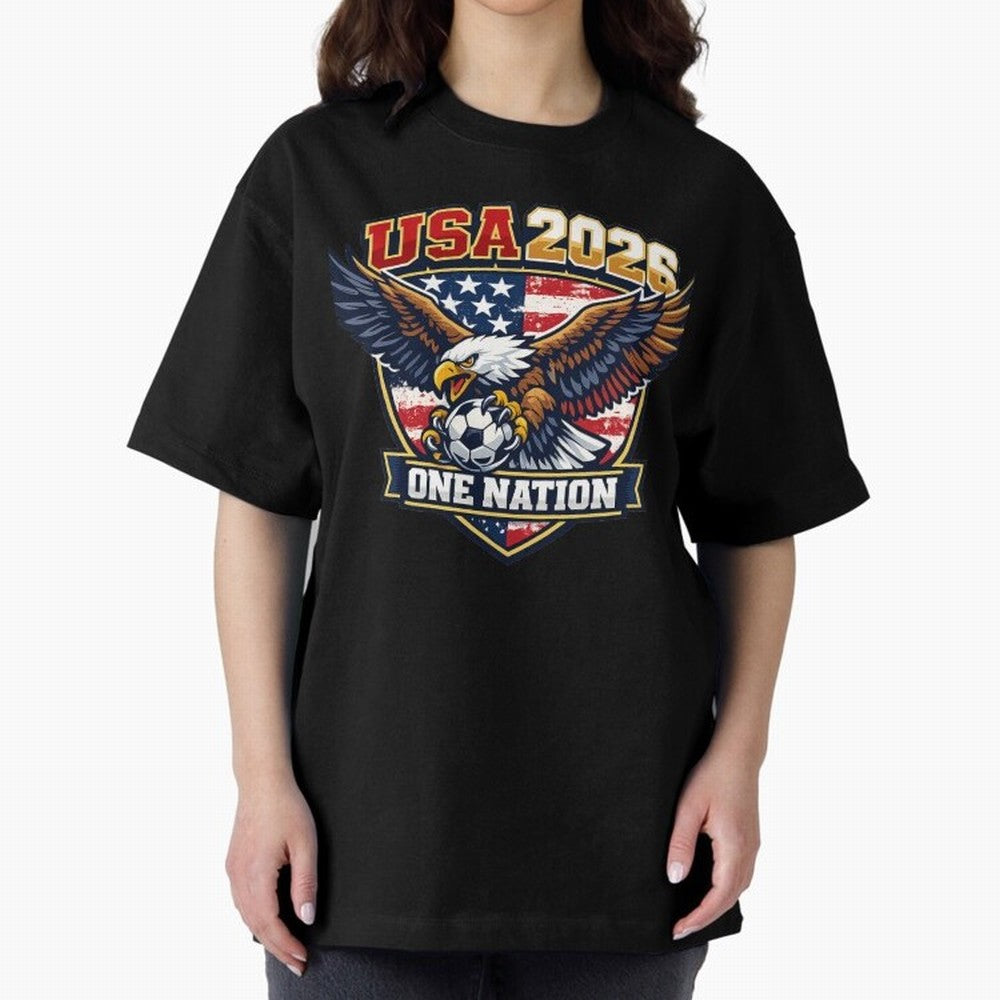 USA Canada Mexico Soccer Cup Oversized T-Shirt Show Your Tournament Heart for FIFA World Cup 2026 USA Canada Mexico Spirit, Featuring England, France and Netherlands, Cristiano Ronaldo, Soccer Culture, Superstar Moments, National Team Dreams and