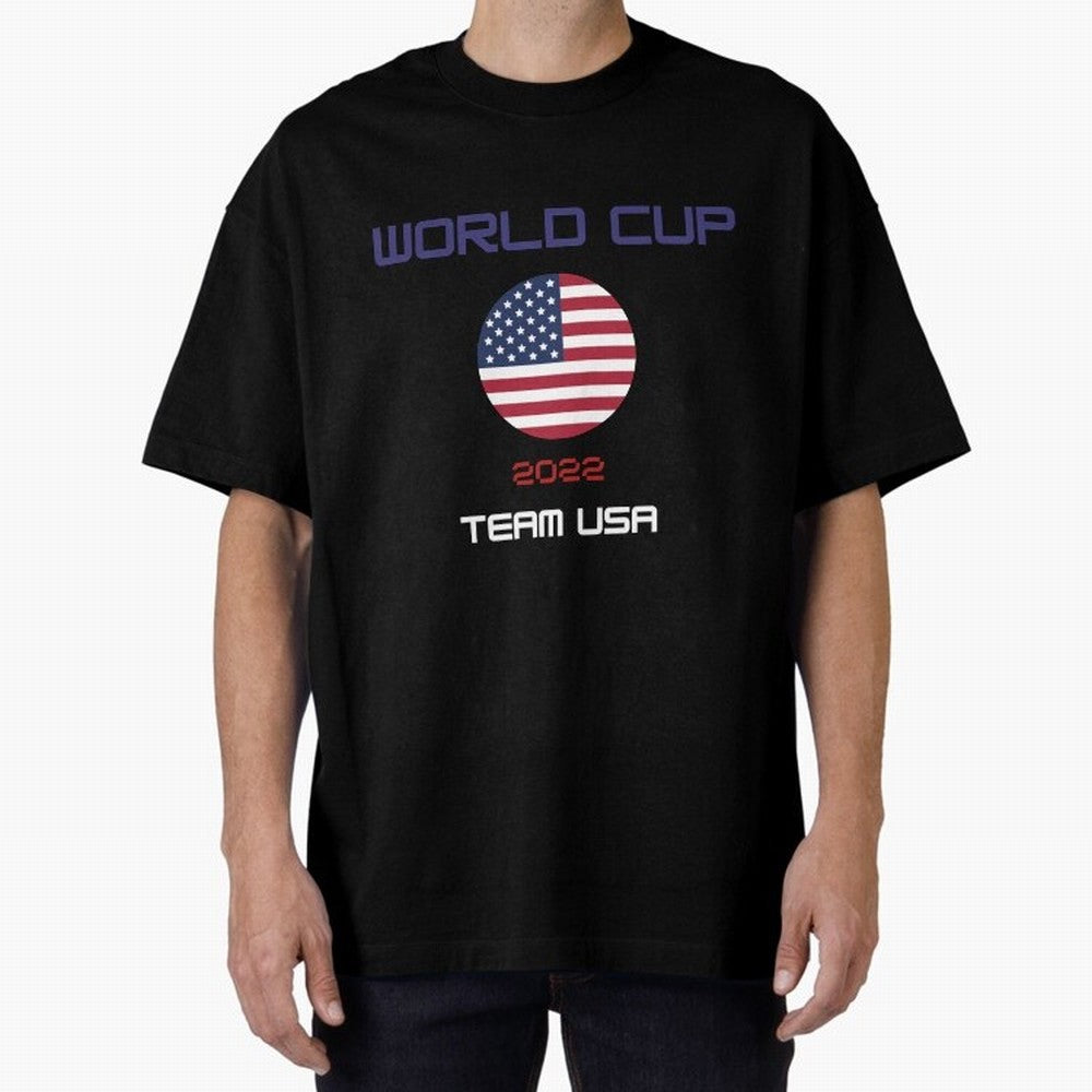 World cup 2022 Team USA Oversized T-Shirt Show Match Day Excitement for FIFA World Cup 2026 Group Stage Spirit, Celebrating Spain, Mbappe, Soccer Culture, Superstar Moments, National Team Dreams and Competitive Fire; Great for Supporters Who Love