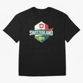 Switzerland WC2026 Oversized T-Shirt Bring Match Day Fire to FIFA World Cup 2026 Spirit, Inspired by England, Haaland, Football Festival Excitement, Trophy Ambitions, Country Rivalries and Star Player Buzz; Ideal for Passionate Fans Who Love