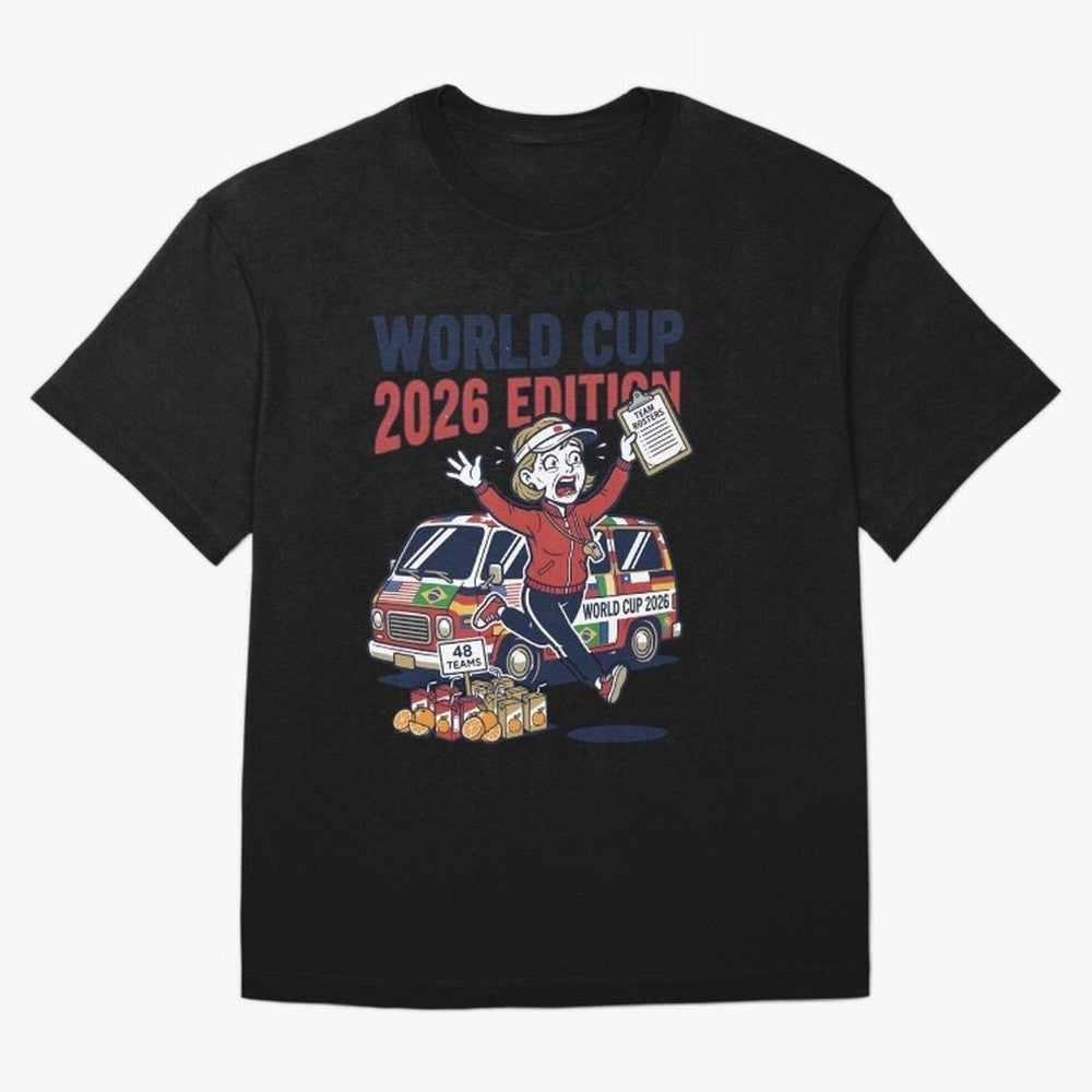 Soccer Mom ¡ª World Cup 2026 Edition V2 Oversized T-Shirt Feel International Energy from Global Football Passion for FIFA World Cup 2026, Driven by Cristiano Ronaldo, Haaland and CR7, France, Stadium Memories, Football Loyalty, International Chants