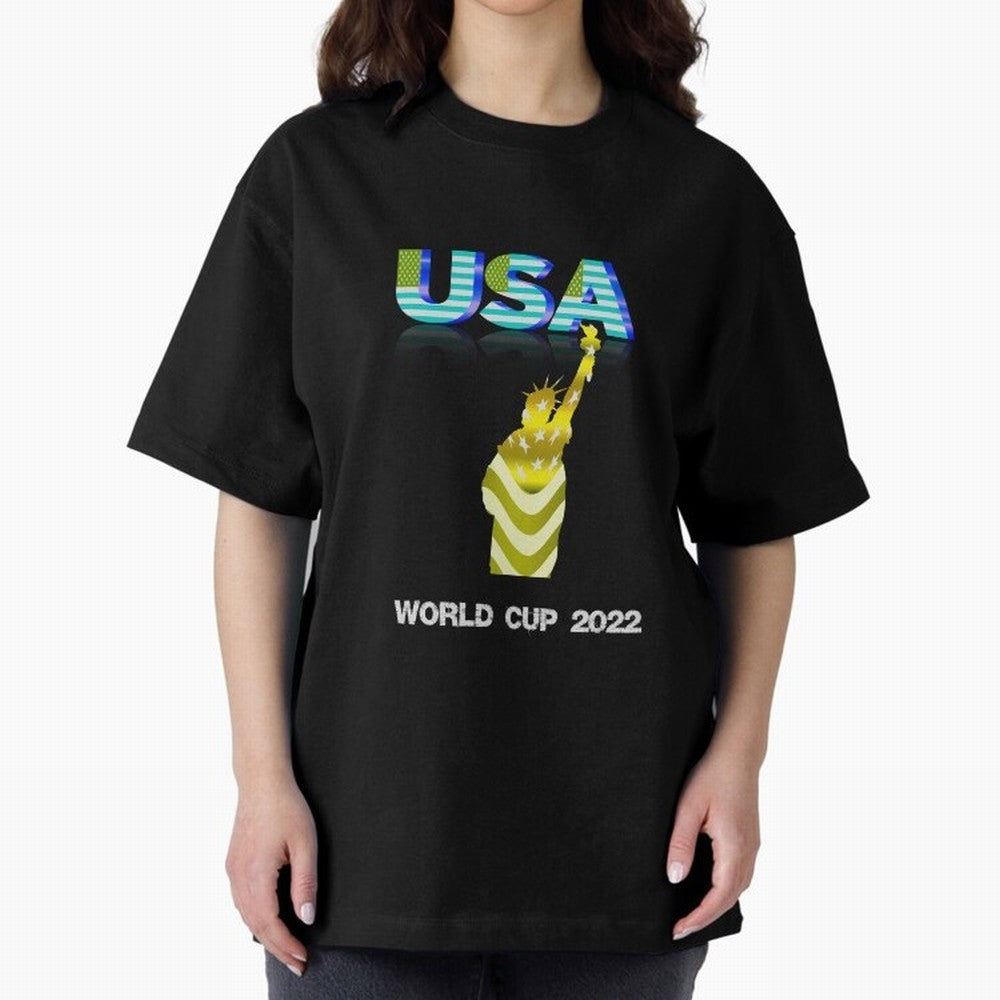 USA World Cup 2022 Oversized T-Shirt Celebrate the Next Chapter of FIFA World Cup 2026 Group Stage Spirit, Connected to Netherlands, CR7 and Messi, Soccer Culture, Superstar Moments, National Team Dreams and Competitive Fire; Great for Watch