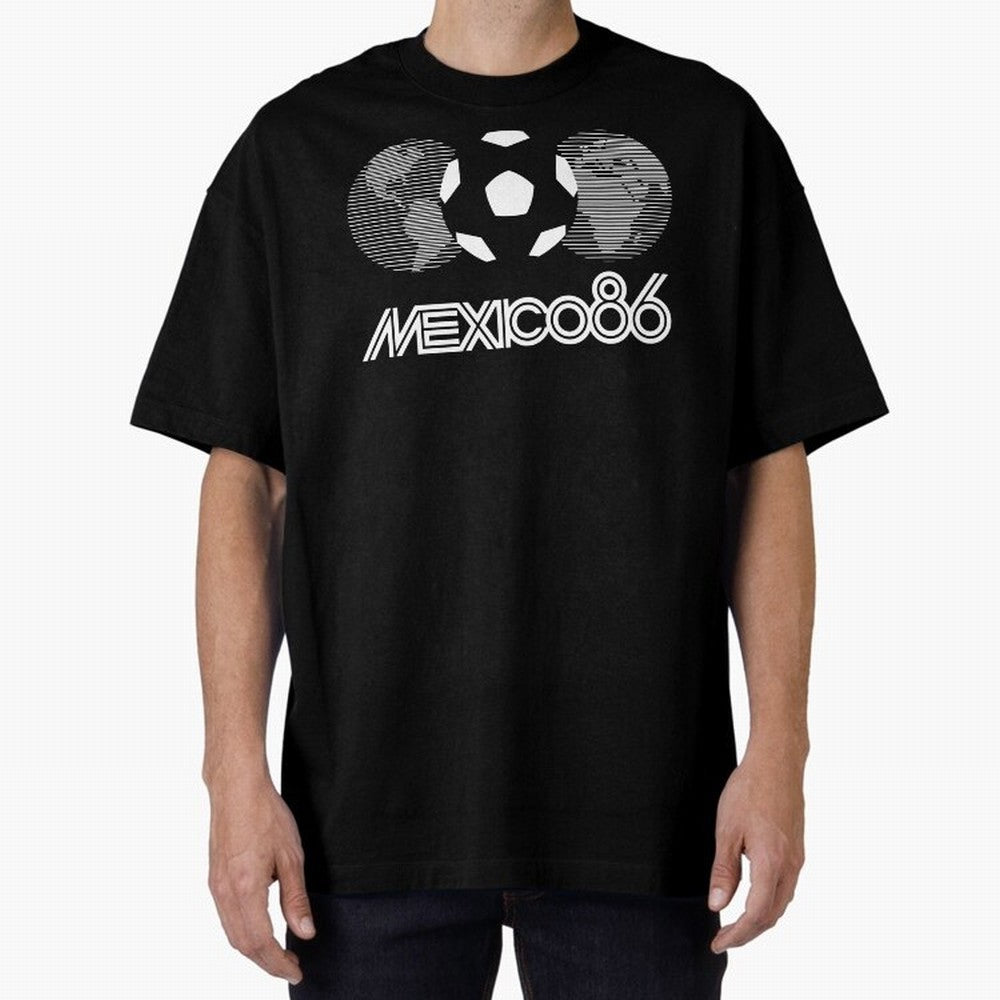 The World Cup Mexico 86 Oversized T-Shirt Bring Trophy Dreams to FIFA World Cup 2026 Spirit, Filled with Spain and Netherlands, Cristiano Ronaldo, Classic Soccer Heritage, Championship Pressure, Fan Loyalty and International Pride; Made for