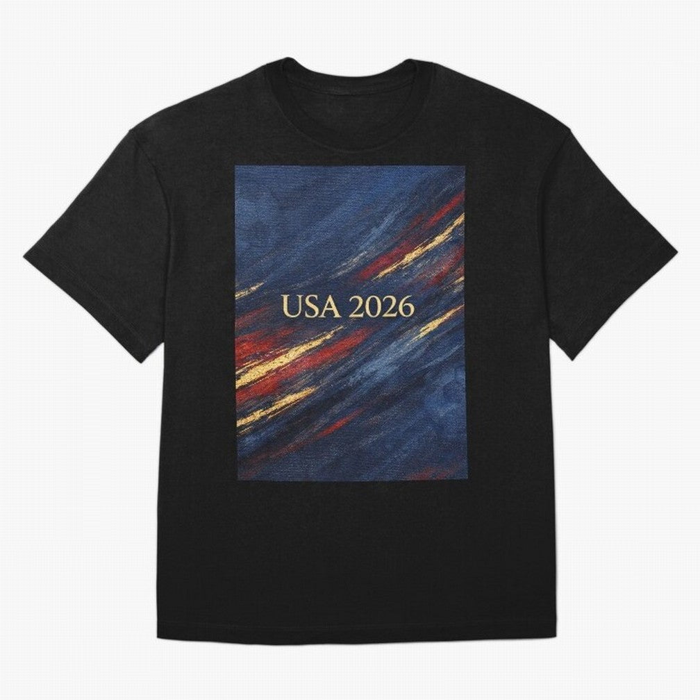Elevated USA 2026 Soccer Oversized T-Shirt Support the Legends of FIFA World Cup 2026 USA Canada Mexico Built around Messi and Cristiano Ronaldo, France Energy, Soccer Culture, Superstar Moments, National Team Dreams and Competitive Fire; Built for