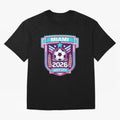 Miami 2026 Host City Emblem Welcoming the World Cup Oversized T-Shirt Refresh Match Day Hype around FIFA World Cup 2026 Group Stage, CR7 and Messi, Spain and Netherlands, Champion Mindset, Group Stage Buzz, Knockout Tension and Passionate Fan