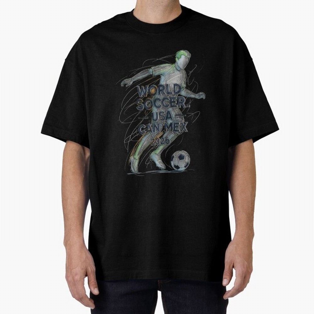 Triumphant Kick 2026 Oversized T-Shirt Bring Bold Fan Energy to Global Football Passion for FIFA World Cup 2026 USA Canada Mexico, Made for Haaland, England, Football Passion, Legendary Performances, Festival Vibes and Supporter Community; Created