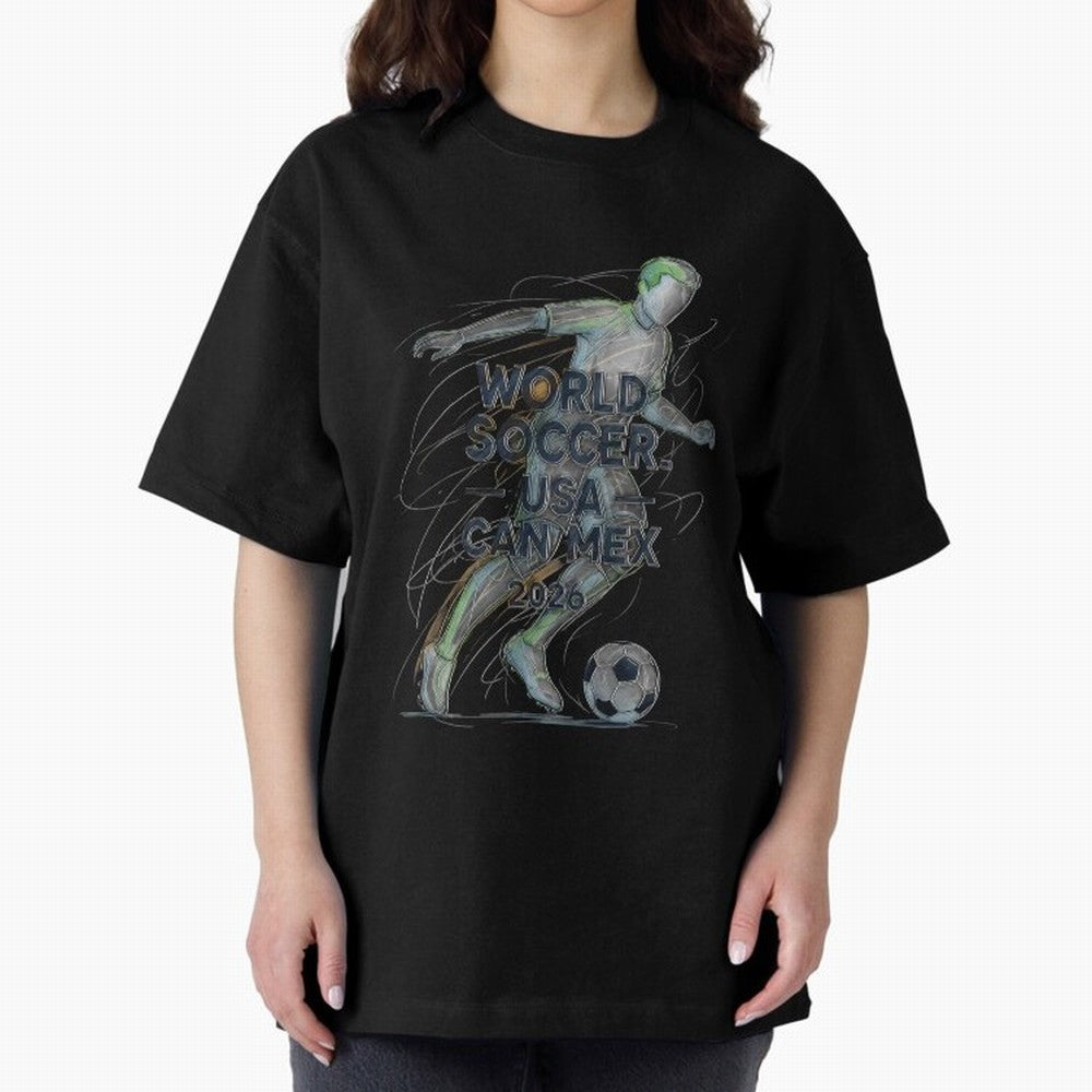 Triumphant Kick 2026 Oversized T-Shirt Bring Bold Fan Energy to Global Football Passion for FIFA World Cup 2026 USA Canada Mexico, Made for Haaland, England, Football Passion, Legendary Performances, Festival Vibes and Supporter Community; Created