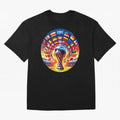Global Football Fever (The Road to Victory) Oversized T-Shirt Feel Global Football Passion for FIFA World Cup 2026, Inspired by Cristiano Ronaldo, Portugal, Spain and Germany, Retro Football Energy, Iconic Rivalries, Trophy Chase Drama and Stadium