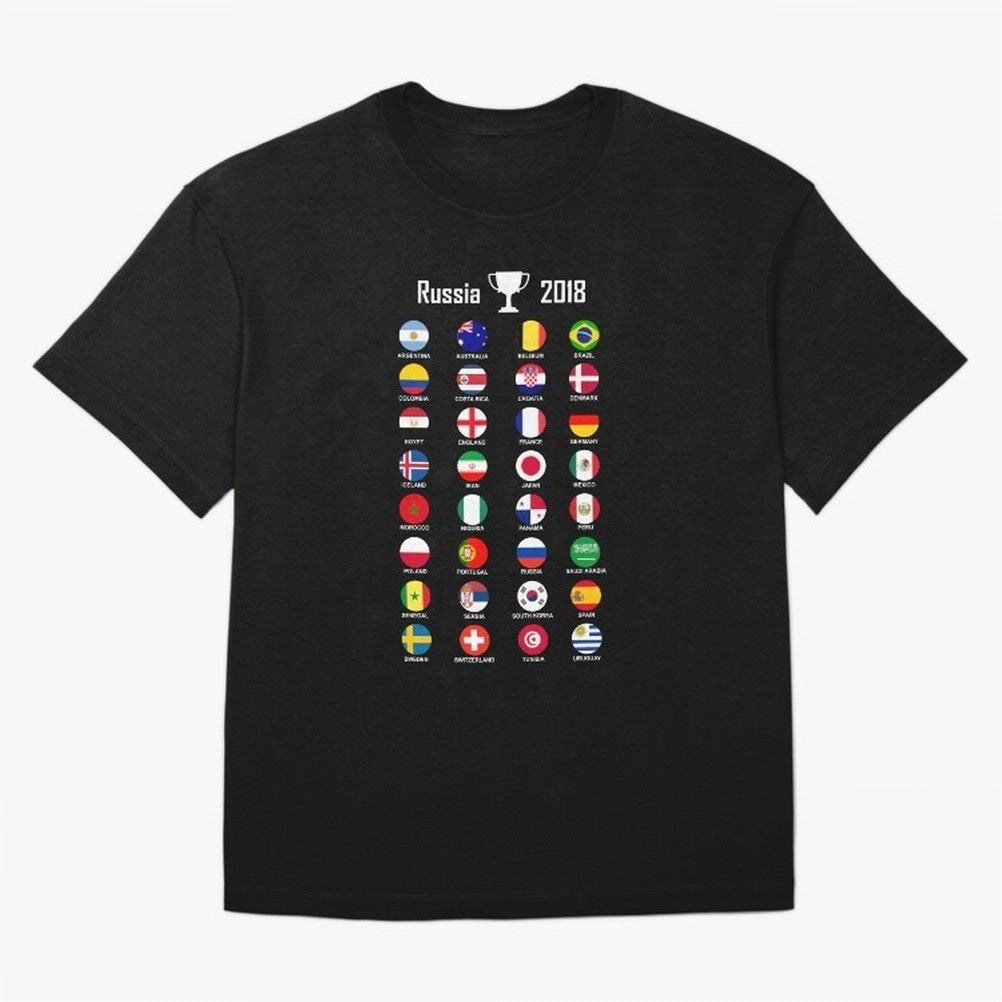 Russia 2018 Football Soccer Championship Oversized T-Shirt Follow Every Goal of FIFA World Cup 2026 Group Stage for Fans of Mbappe and Argentina, Bringing Football History, Final Match Energy, Crowd Noise and Once in a Lifetime Moments; Great for