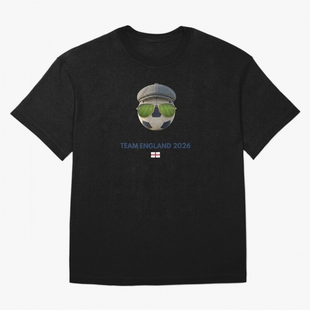 Football Fan Gear: Team England 2026 Oversized T-Shirt Honor the Football Icons of FIFA World Cup 2026 for Fans of Messi and Portugal, Bringing Fan Favorite Moments, National Team Passion, Big Match Drama and Soccer History; Ideal for Football