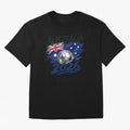 Australia Soccer 2026: Grunge Flag & Football Pride Oversized T-Shirt Discover FIFA World Cup 2026 Group Stage with Messi, Argentina and Brazil Energy, Sports Nostalgia, International Competition, Famous Players and Unforgettable Victories; Perfect
